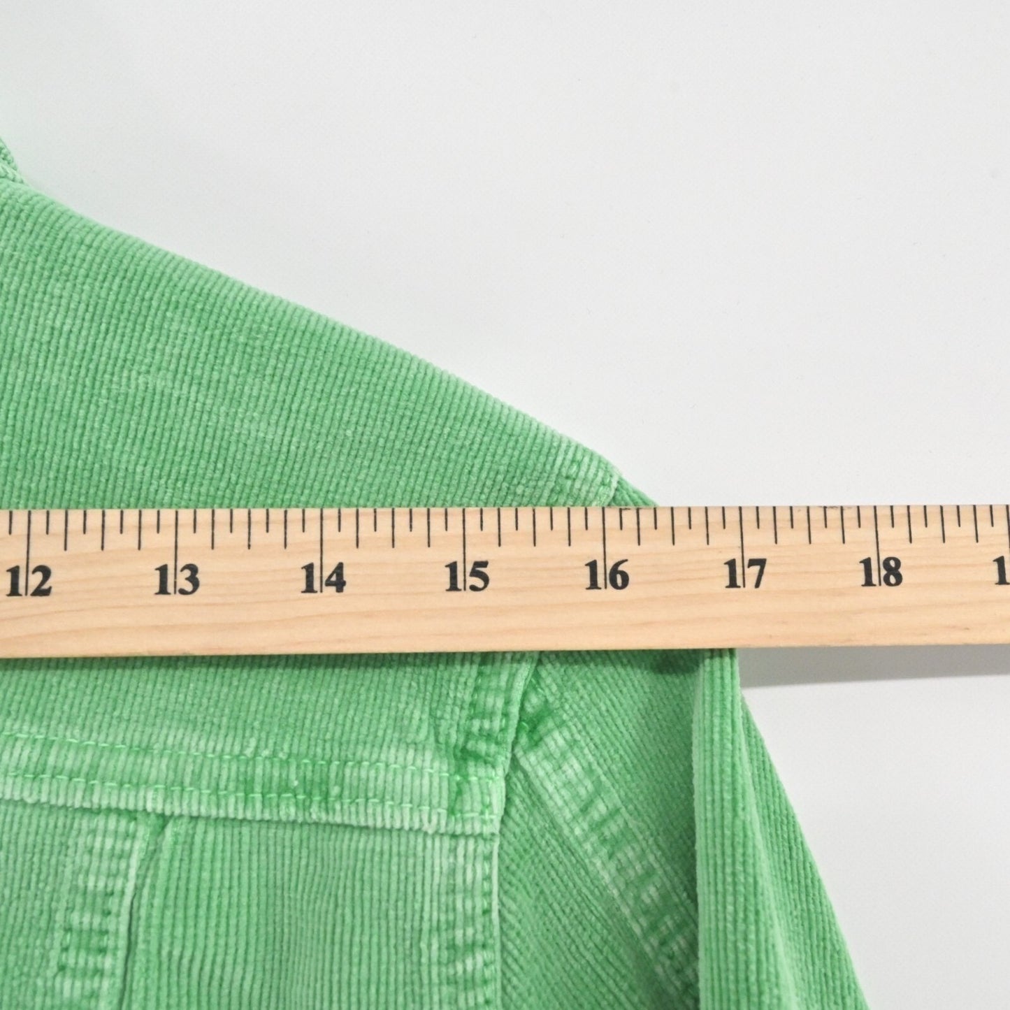 Vtg HUDSON Womens Trucker Jacket Size S Green Corduroy Distressed Made in USA