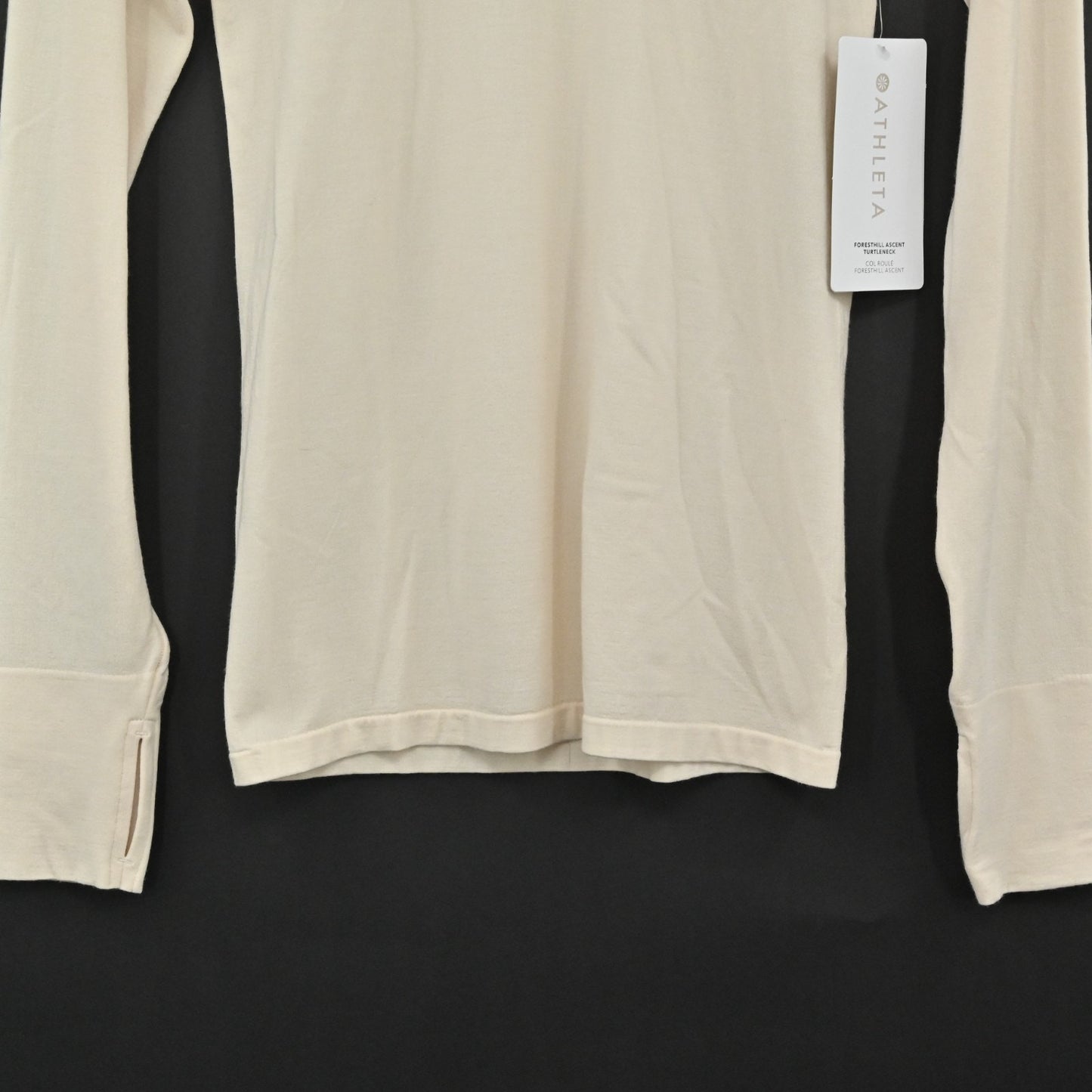 Athleta Foresthill Ascent Turtleneck Top Womens XS Cream Warm Long Sleeve Ski