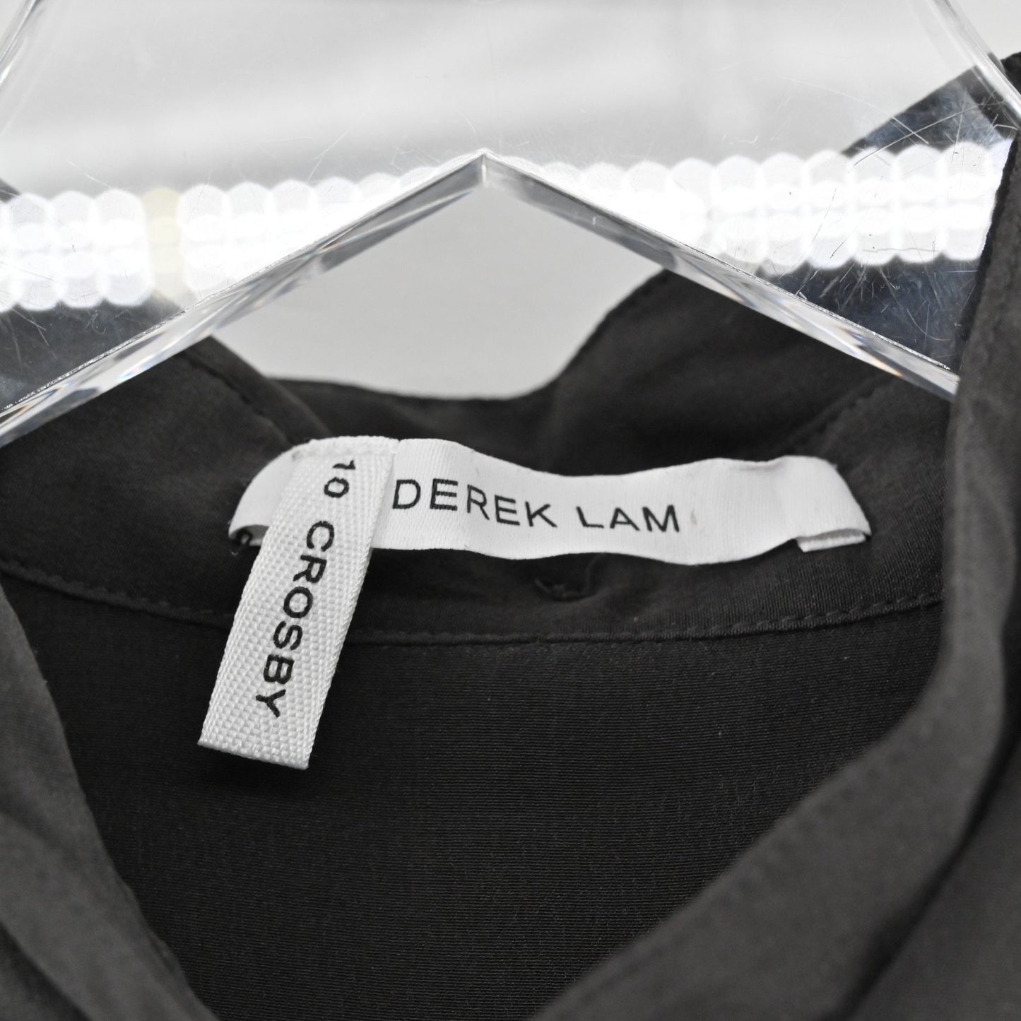 Derek Lam 10 Crosby Gray Silk Chiffon Dress Size 2 Sleeveless Collared Button Up