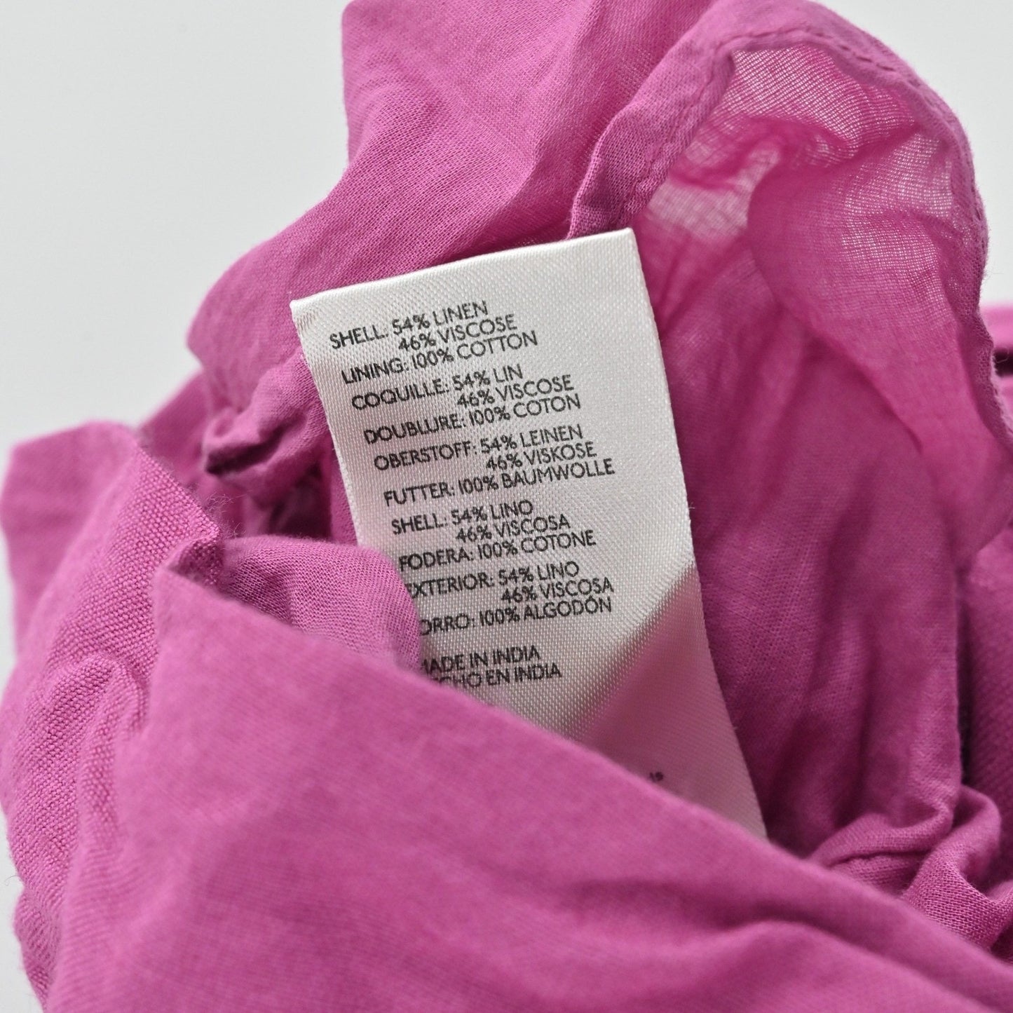 Anthropologie Smocked Waist Mini Dress Dress Size S Linen Tie Back Ruffle Mini