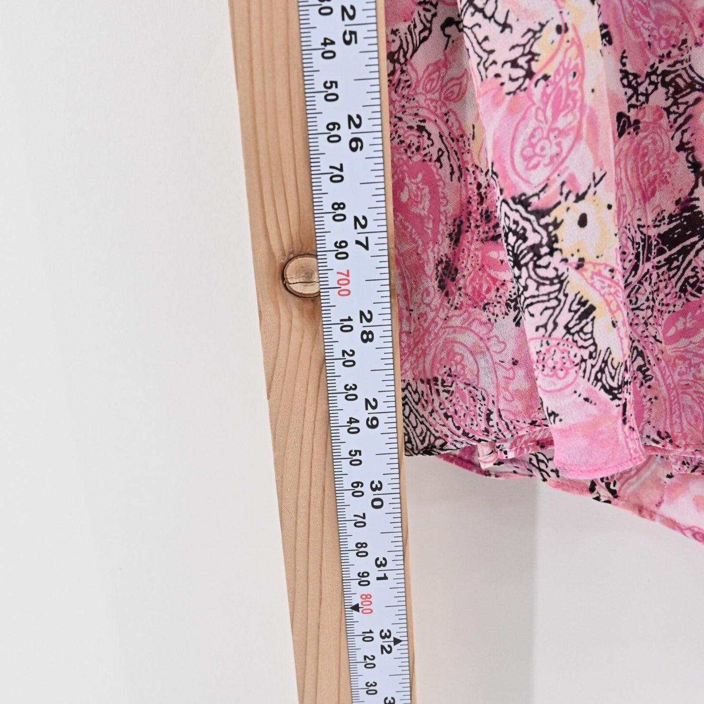 THE KOOPLES Short Pink Dress Size 0 Floral Paisley Print Frilly Sleeve Mini