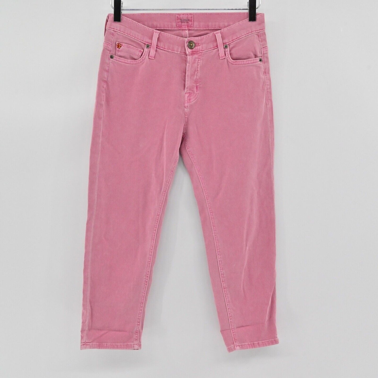 HUDSON Jeans Womens Sz 24 Pink Dax Cropped Boyfriend Stretch Mid Rise Retro USA