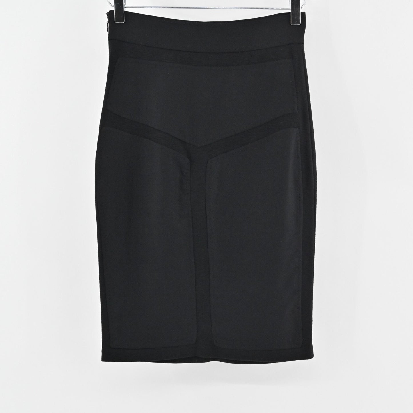 DIANE VON FURSTENBERG Skirt Sz 4 Black Combo Wool Blend Straight Pencil Classic