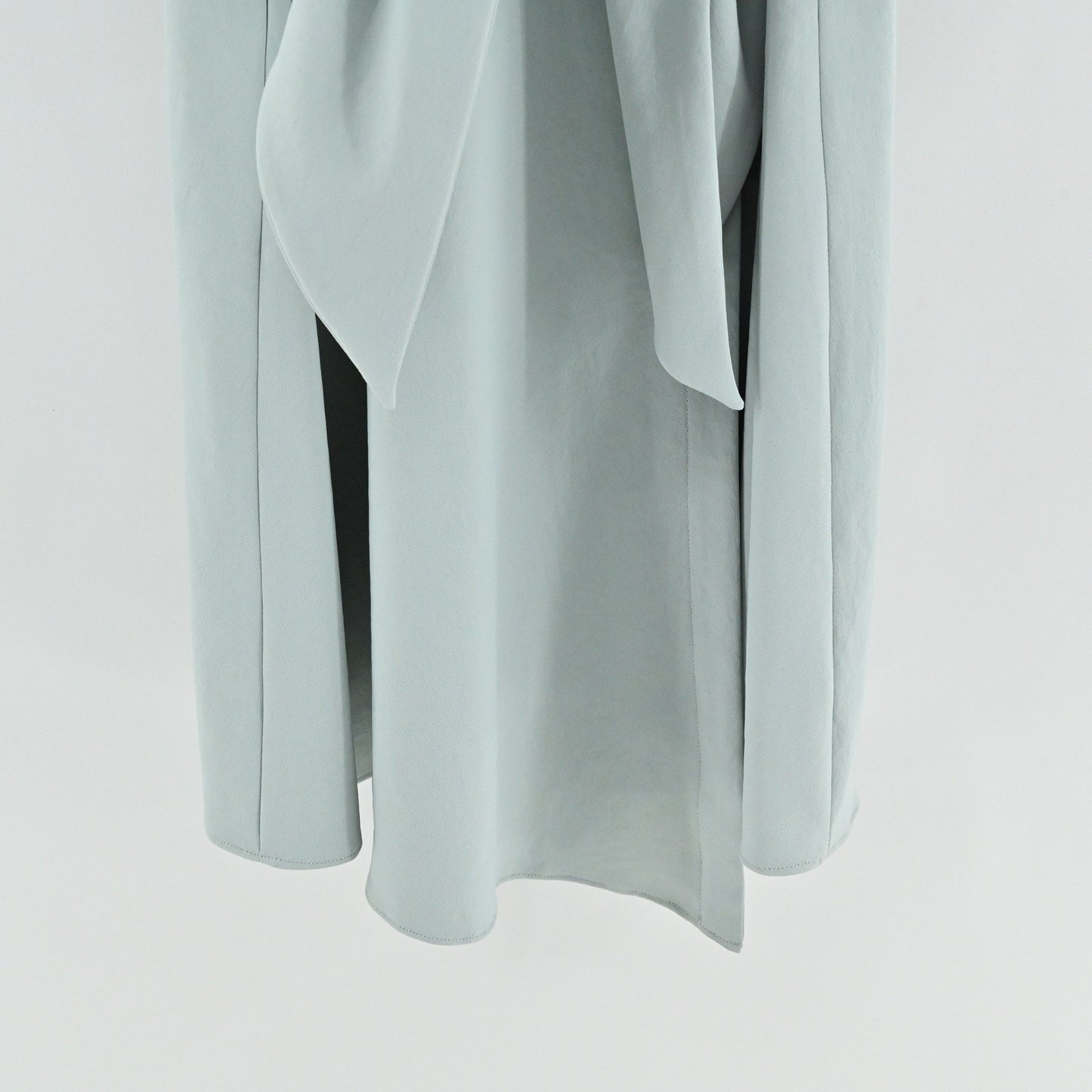 Tibi Chalky Drape Sleeveless Midi Wrap Dress Size 0 Ash Green Minimalist Modern