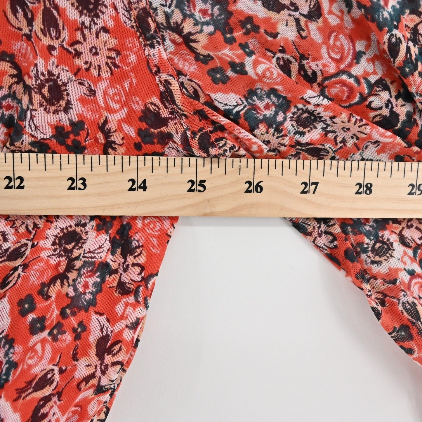 Free People Womens All Dolled Up Top Size S Poppy Combo Floral Mock Neck Crop