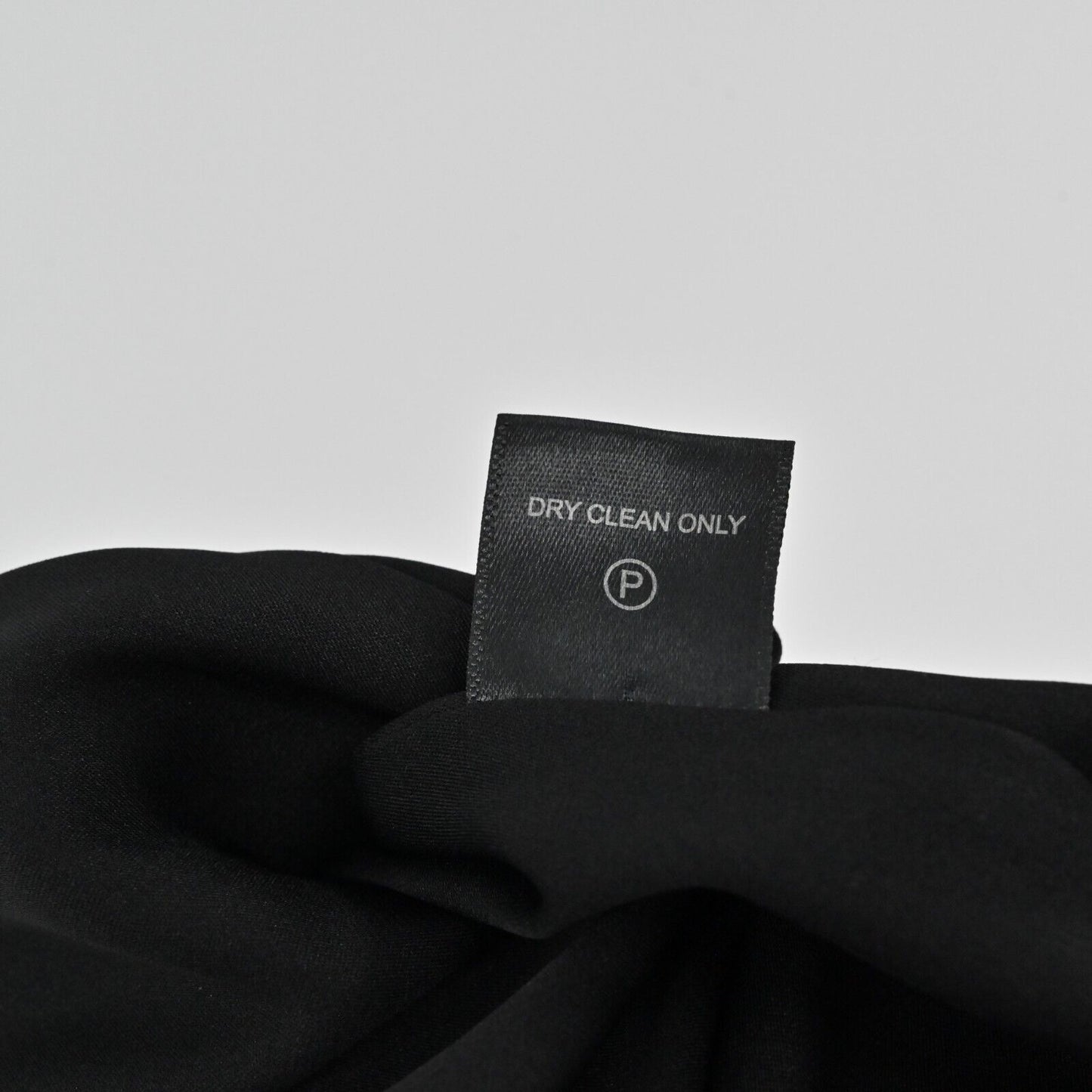 BARNEYS NEW YORK Dress Womens Sz 2 CO OP Black Short Sleeve VNeck Lace Back Silk