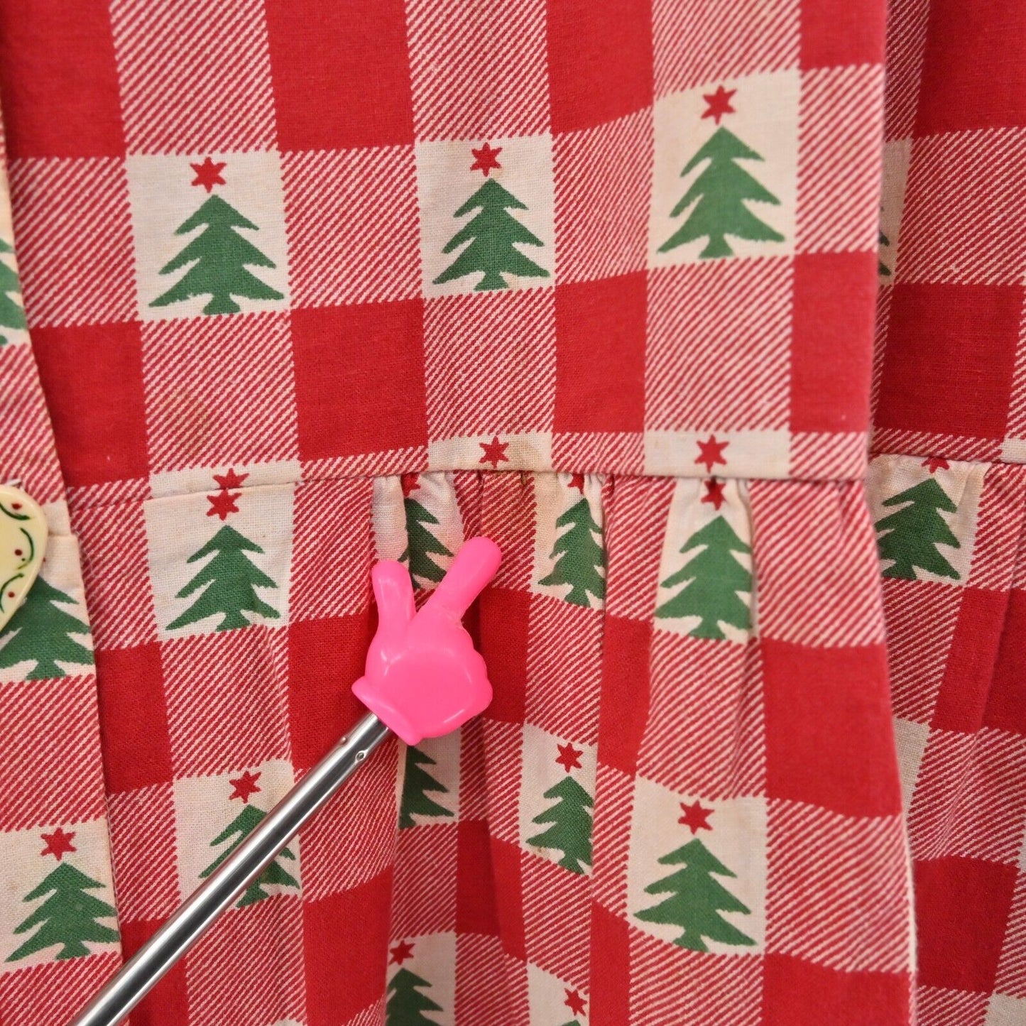 Vtg JG HOOK Dres Size 3XLX Sleeveless Christmas Tree Button Primative Cabincore