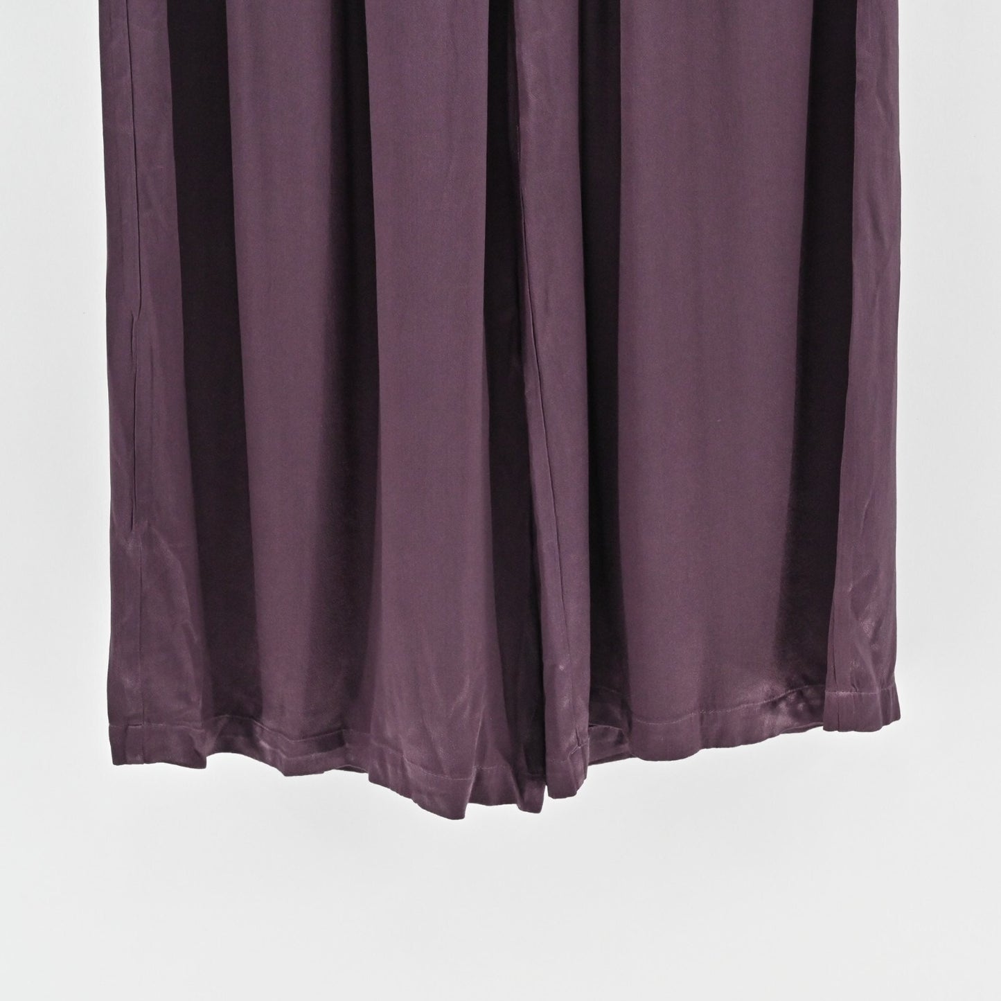 YOUNG FABULOUS BROKE Womens Wide Leg Pants Size S Plum Pleated Flowy High Rise