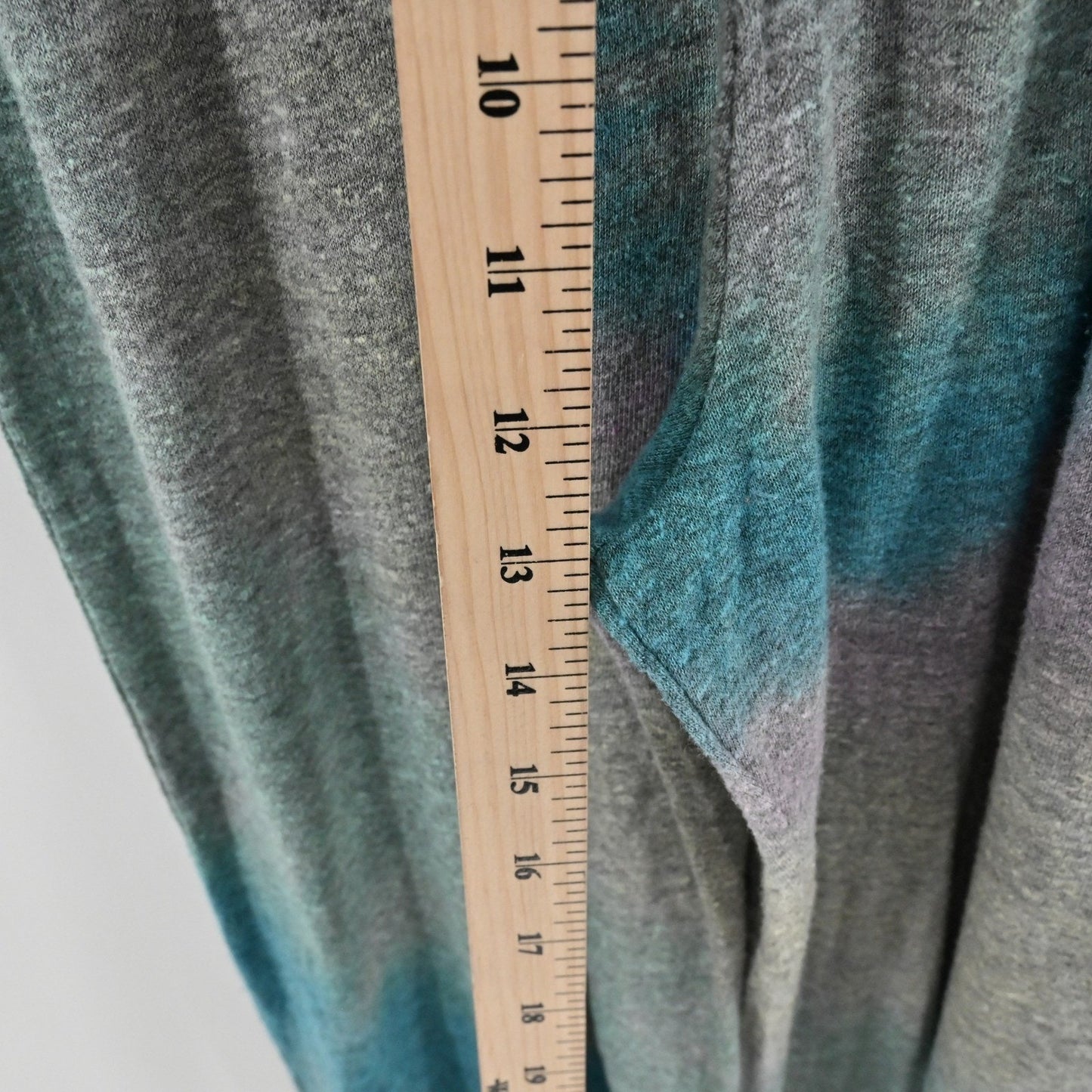 CHASER Womens Smocked Tie Dye Jumpsuit Size L Gray Blue Wide Leg Comfy Hippie