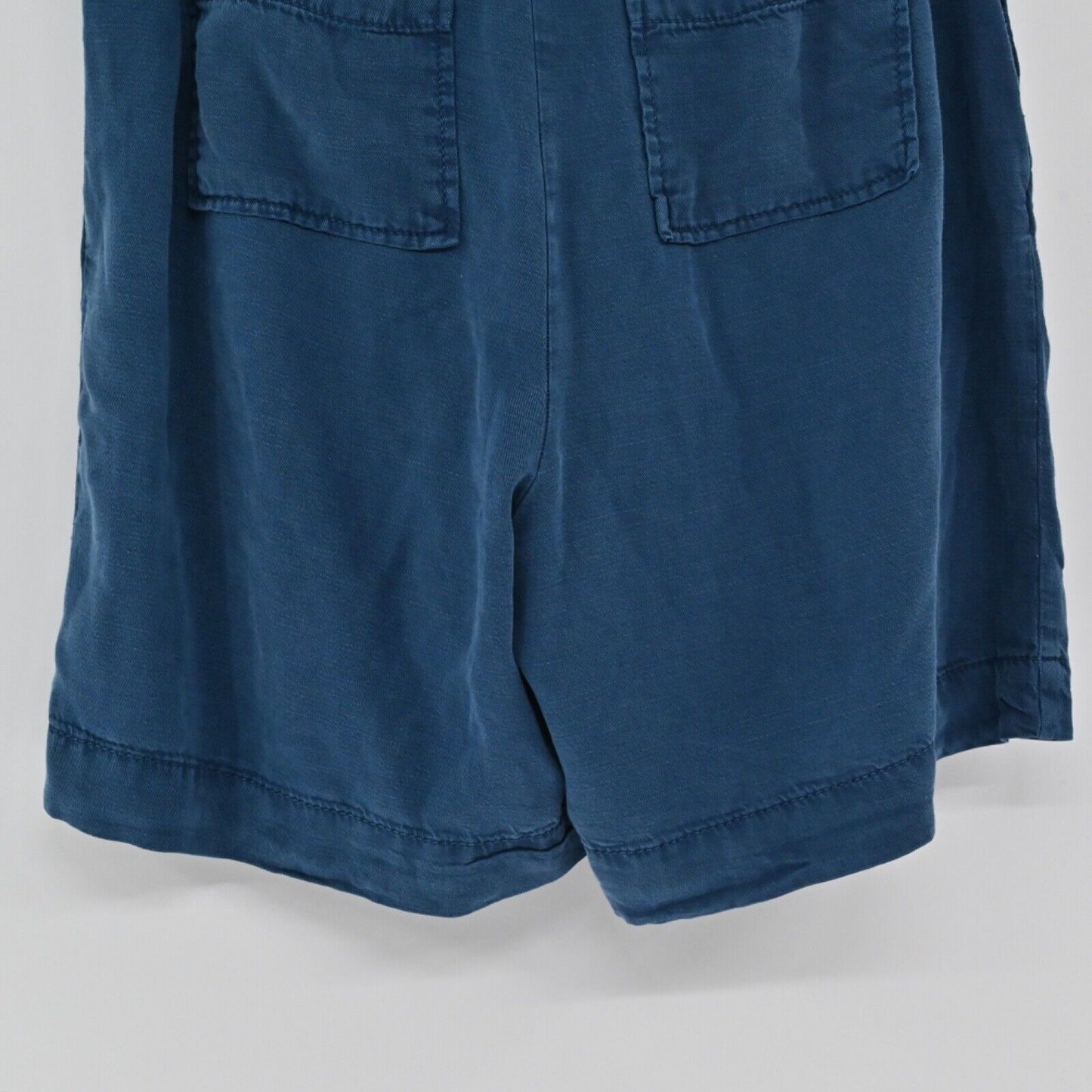 ANTHROPOLOGIE Shorts Womens Size 4 Blue Cotton Tie Paperbag Waist High Rise Rhys