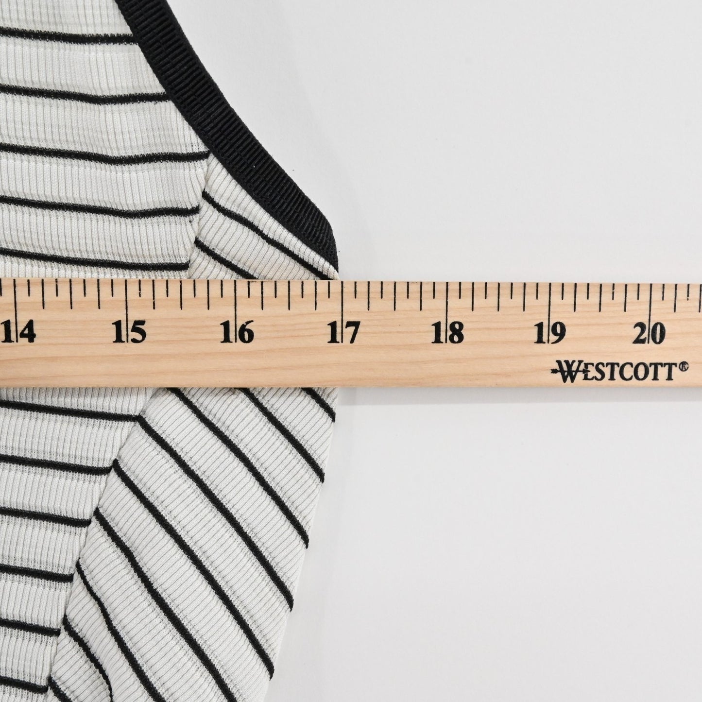 DEREK LAM 10C Womens Madison Ave Tank Top Size S ATHLETA White Black Stripe Gym
