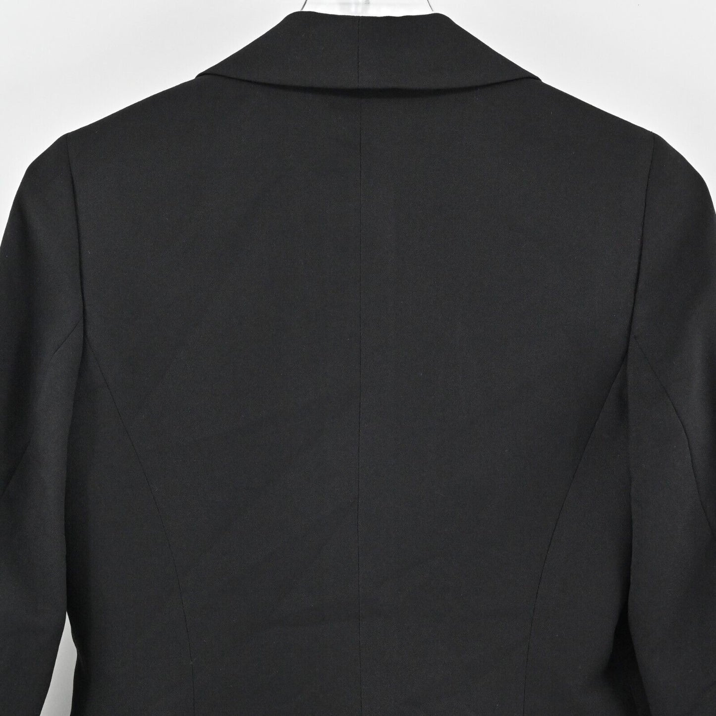 Vtg KASPER Blazer Womens Size 6 Solid Black Single Breasted Notch Collar Jacket