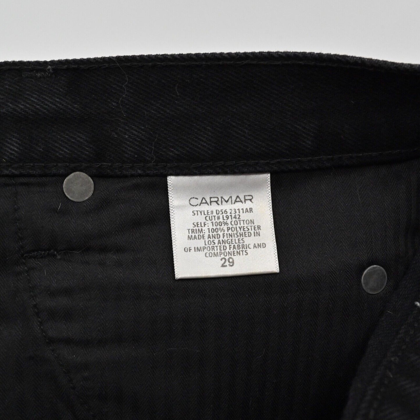 CARMAR Skirt Womens Size 29 Black Leopard Print Distressed Denim Beatrice Mini
