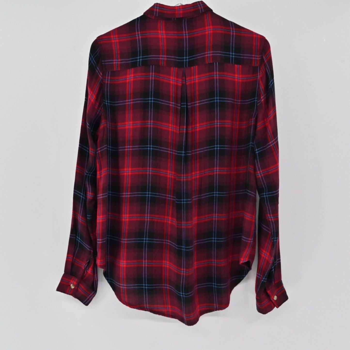 HARPER Top Womens Size M Red Black Plaid Pocket Flannel Button Up Western Grunge