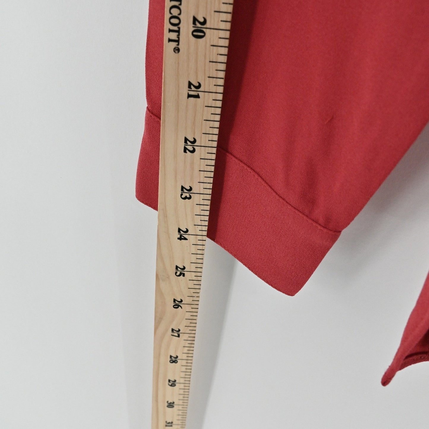 Soft Surroundings Akira Pleated Top Womens Size S Garnet Red Long Sleeve Blouse