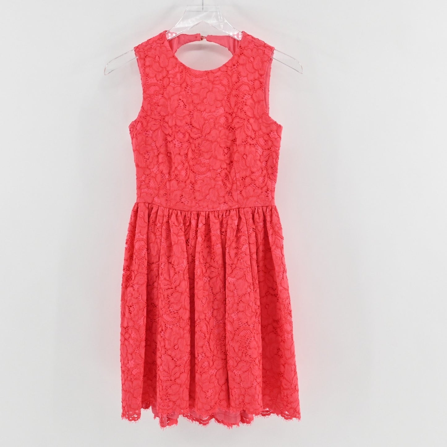 Kate Spade High Low Lace Dress Size 00 Take A Walk On The Wild Side Geranium