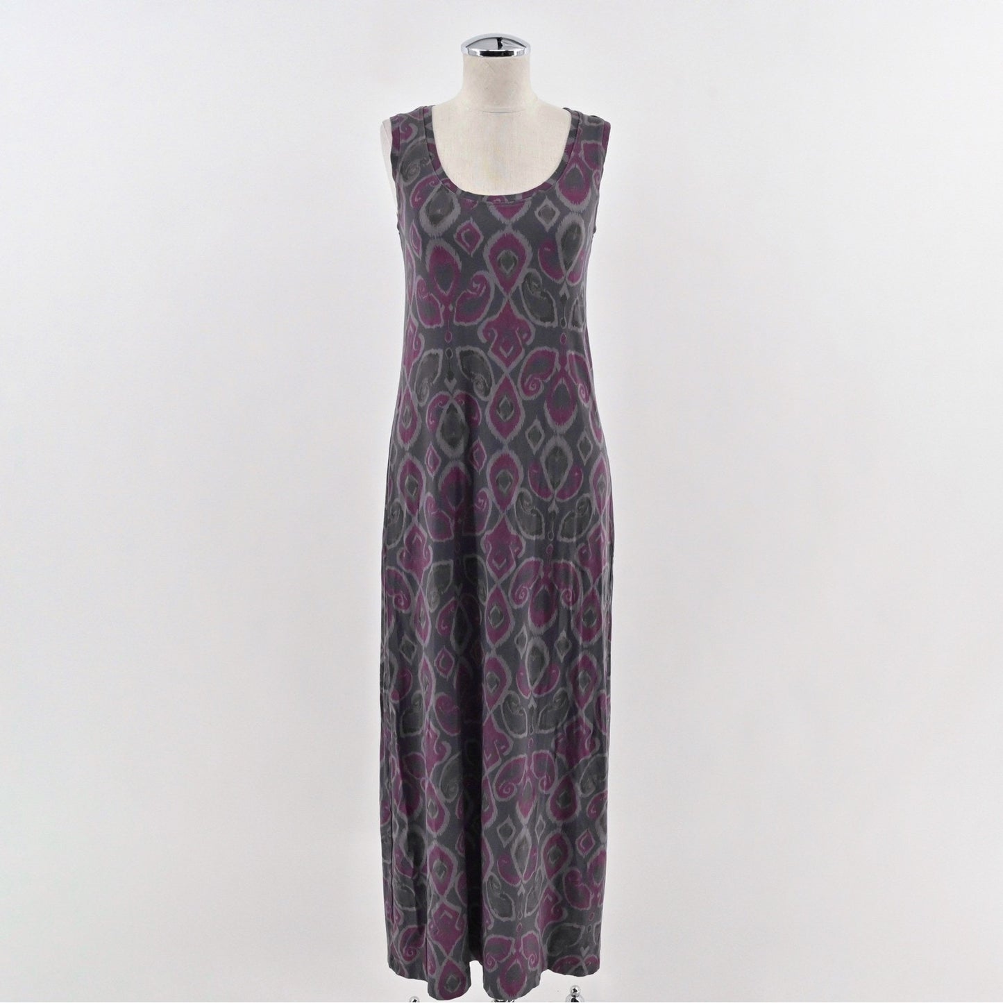 Fresh Produce Maxi Dress Size XS Sleeveless Bohemian Artistic Gray Pink Tank USA