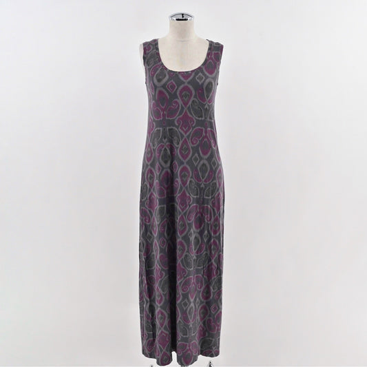 Fresh Produce Maxi Dress Size XS Sleeveless Bohemian Artistic Gray Pink Tank USA