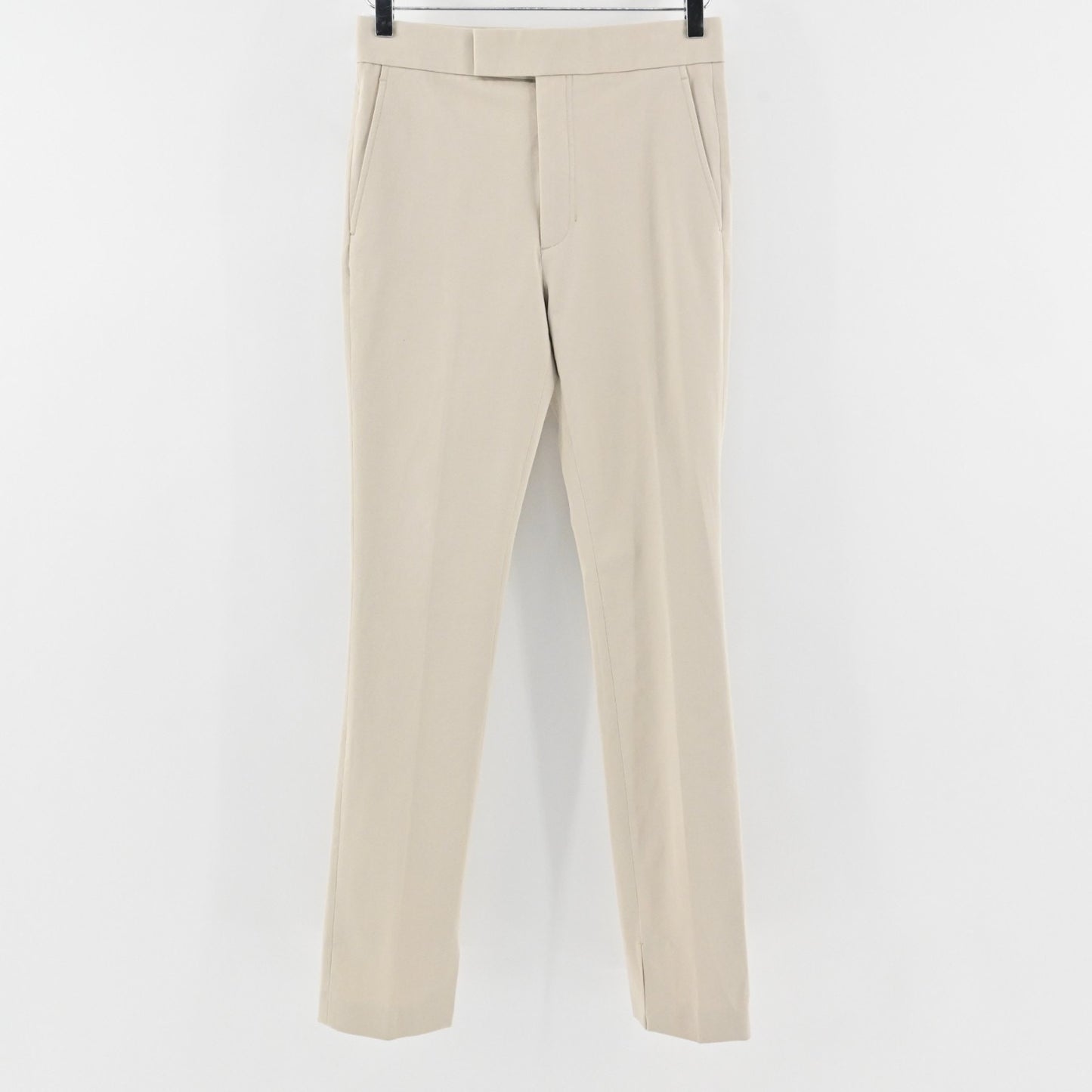 HELMUT LANG Pants Womens Size 2 Solid Beige Slim Straight Classic Trousers