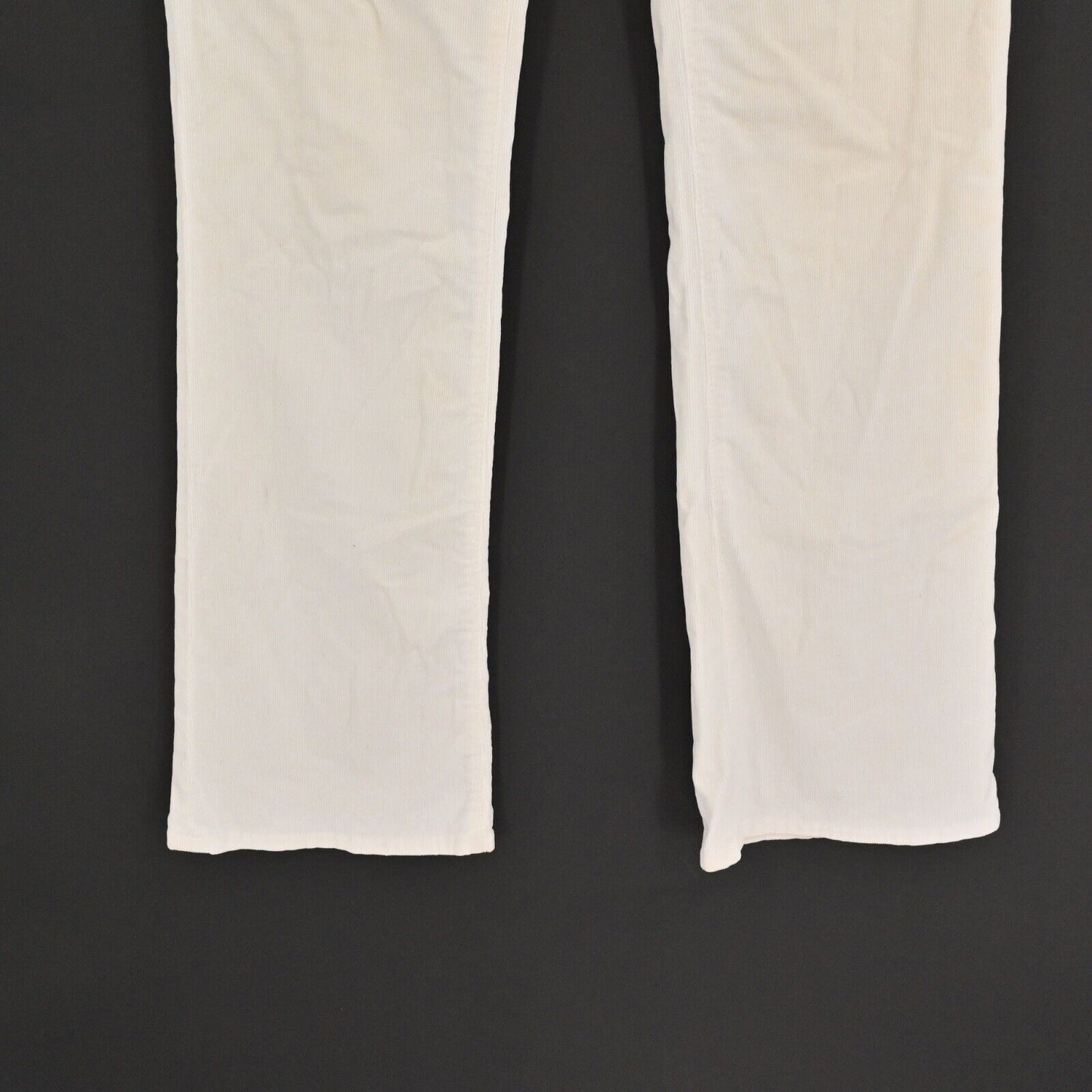 AG Pants Womens Sz 27 Ivory Corduroy The Angel Bootcut Low Rise Rhinestone Logo