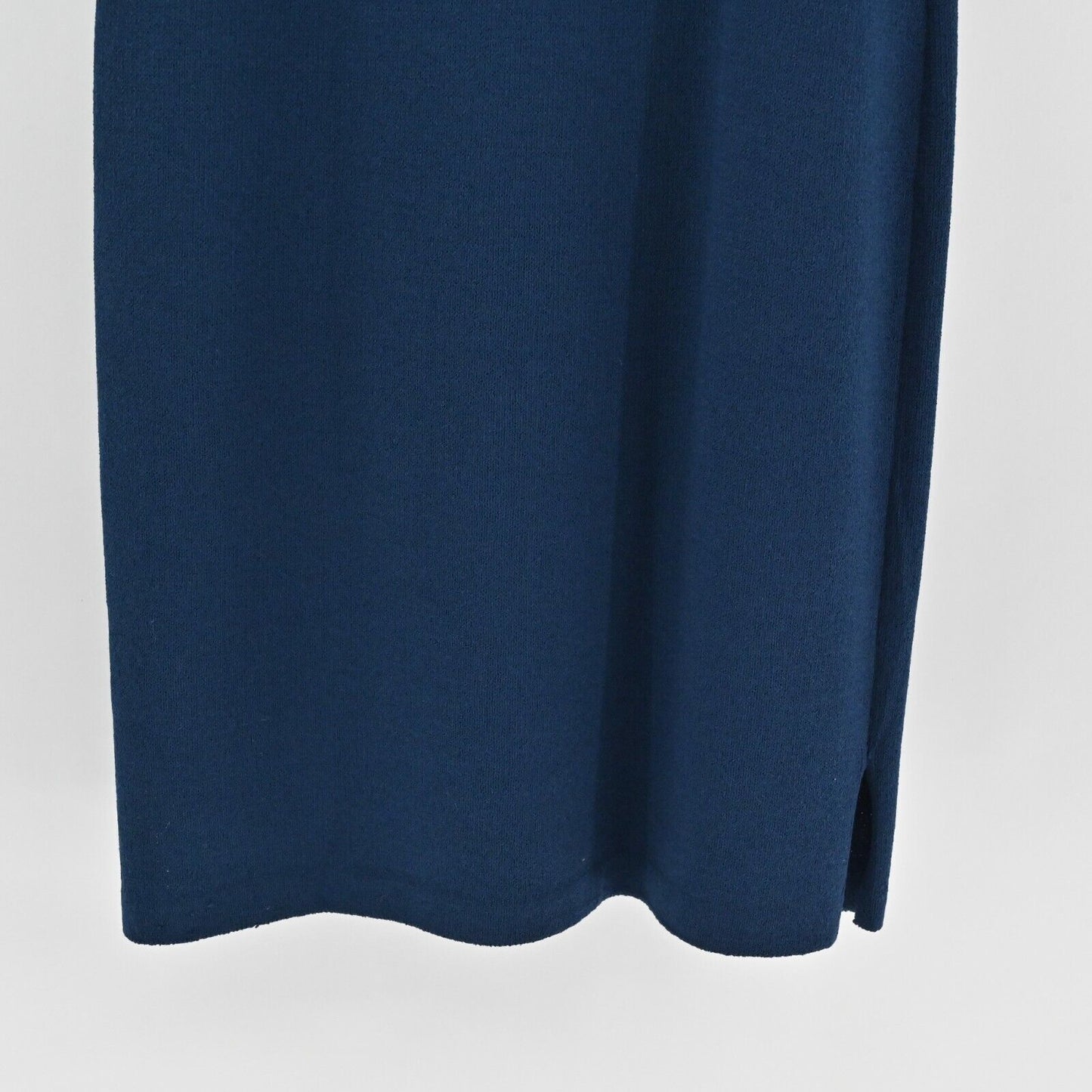 ST JOHN Dress Sz 8 Santana Knit Navy Sleeveless Wool Scoop Neck Corpcore Office
