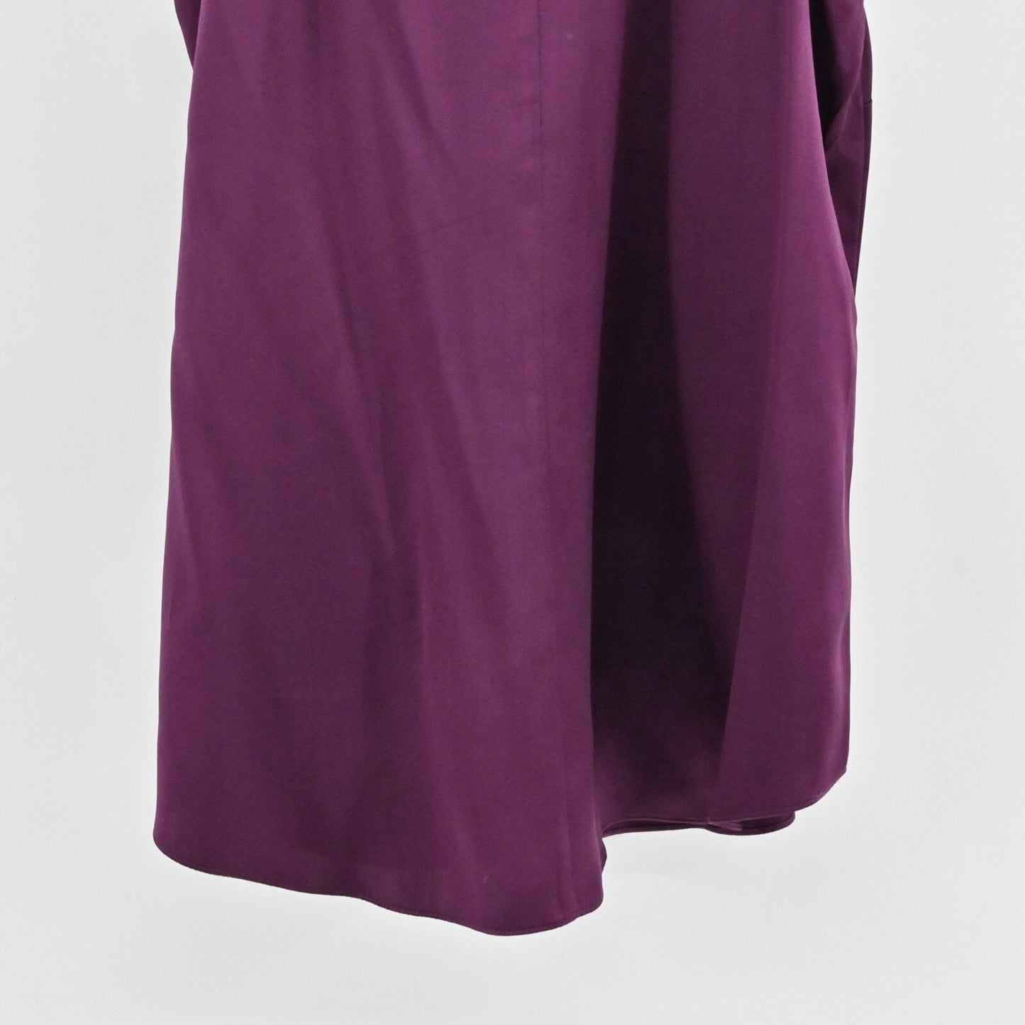 CINQ A SEPT Womens Silk Top Size XS Satin Purple Mock Neck Sleeveless Blouse