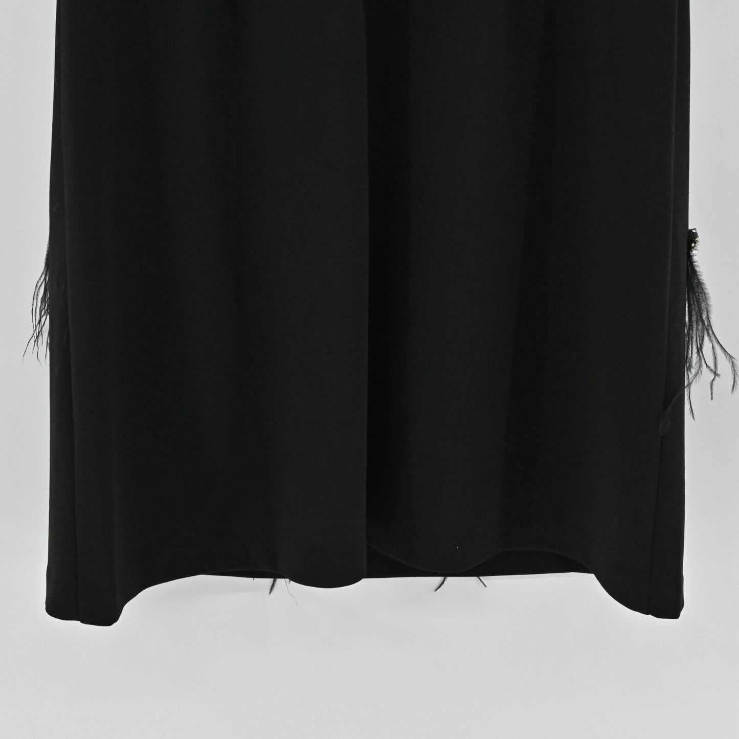 HARPER ROSE Dress Womens Sz 12 Sleeveless Black Jewel Embellished Feather Shift