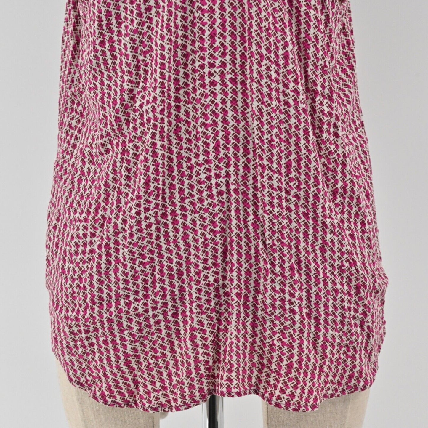 ANTHROPOLOGIE Top Womens Size 14 MAEVE Pink Retro Print Mica Halter Boho Beach