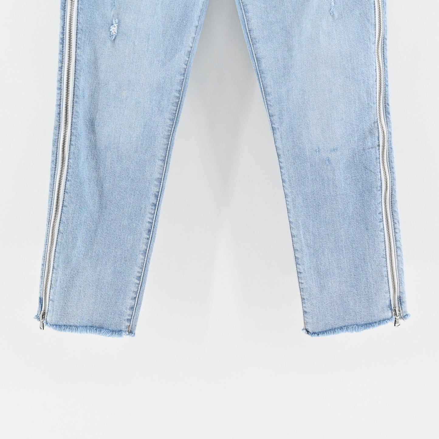 PISTOLA Womens Charlie Side Zip Jeans Size 27 Distressed High Rise Blue Denim