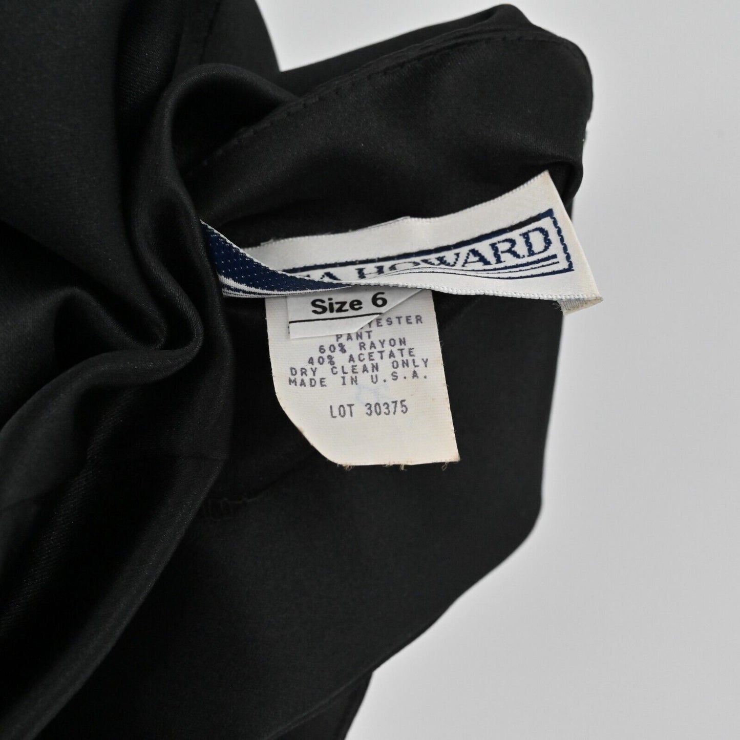 JESSICA HOWARD Vest Womens Size 6 Black Satin Double Breasted Sleeveless Collar