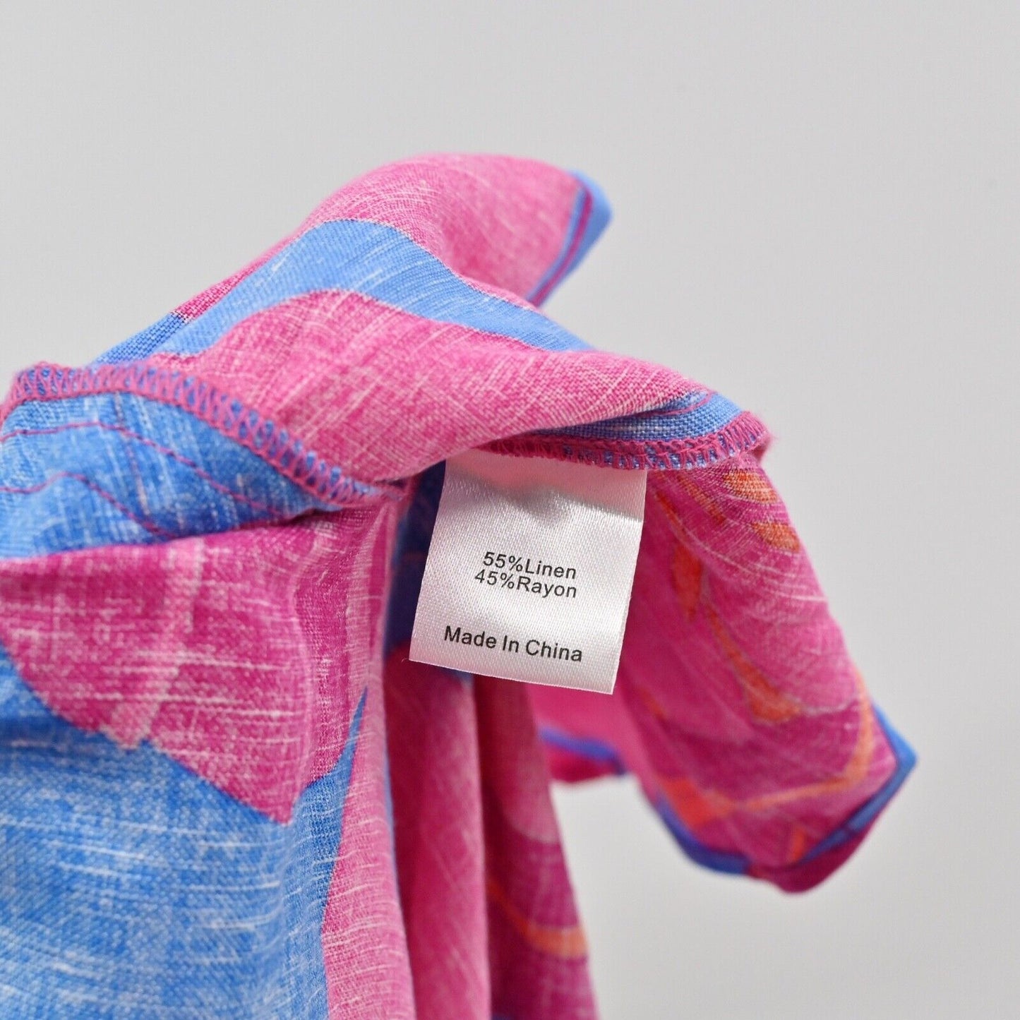 TUCKERNUCK Dress Womens Size S Pink Wild Azalea Linen Blend Ruffle Edisto Mini