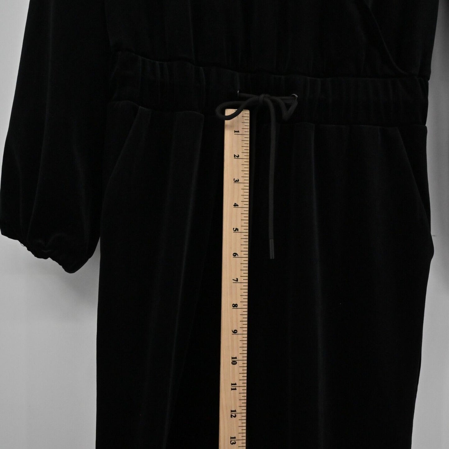 N PHILANTHROPY Jumpsuit Womens Sz S Velour Viper in Black Cat Surplice Neckline