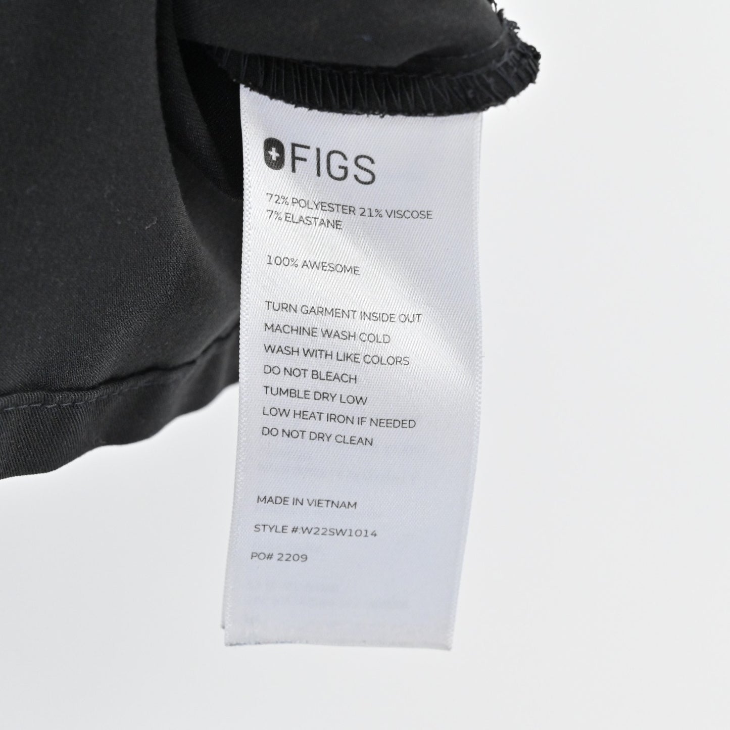 FIGS Womens Catarina Scrub Top Size XS One Pocket Black Technical Collection