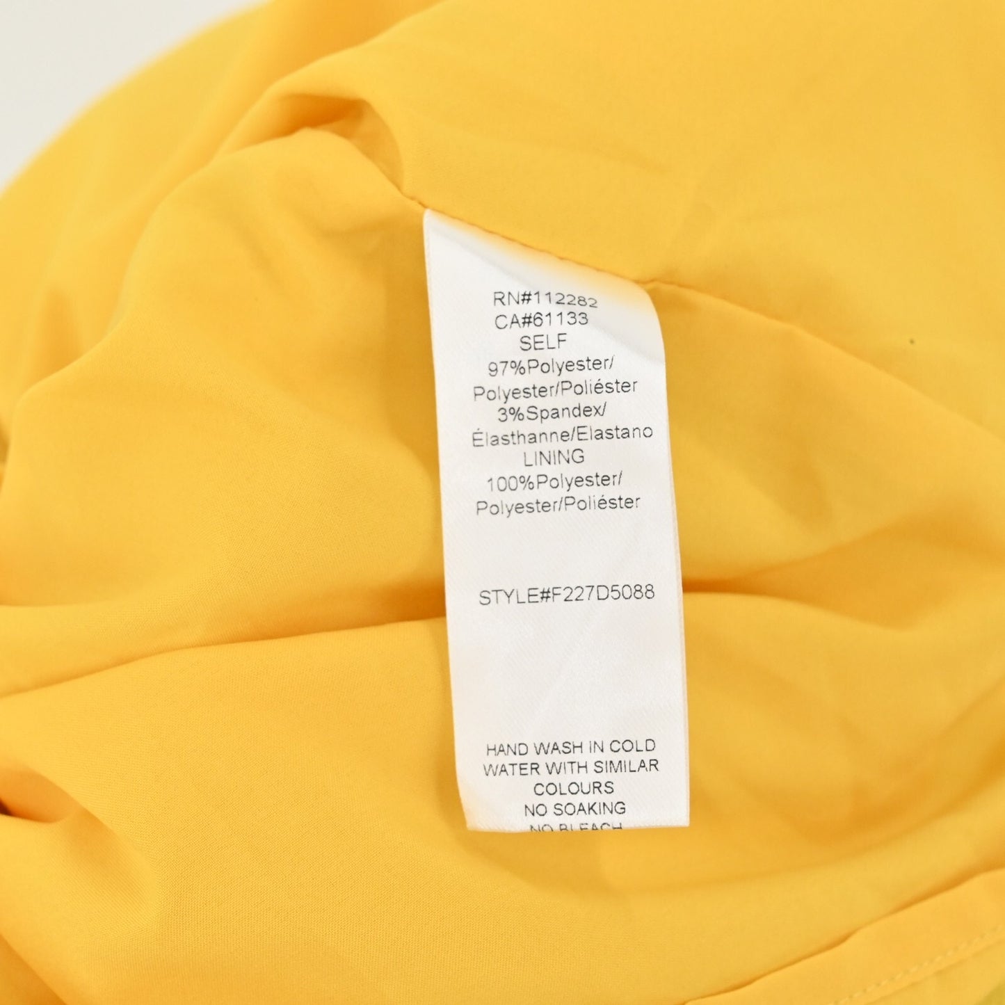 ADELYN RAE Womens Nissa Puff Sleeve Dress Size M Yellow Jacquard Honeycomb NEW