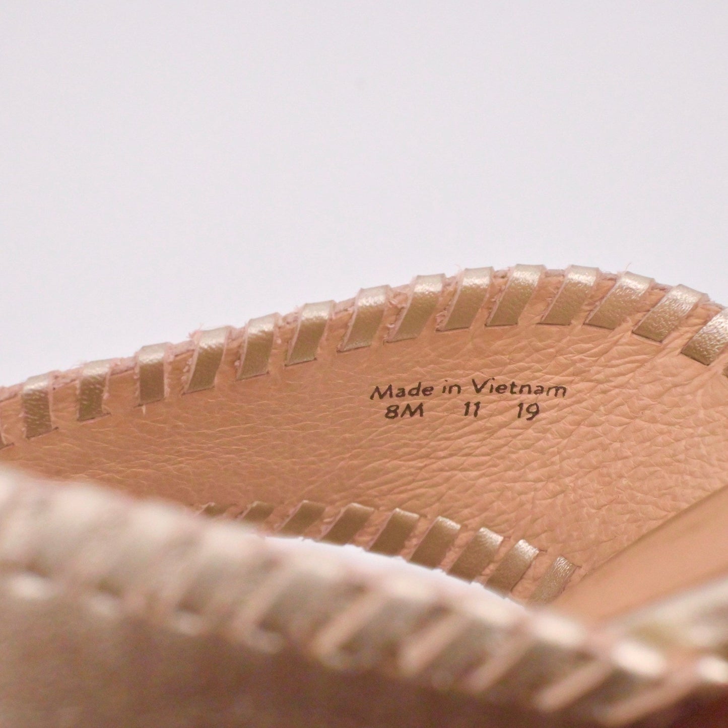 Jack Rogers Womens Jackie Midi Wedges Sandals Sz 8 Gold Metallic Leather Slip On