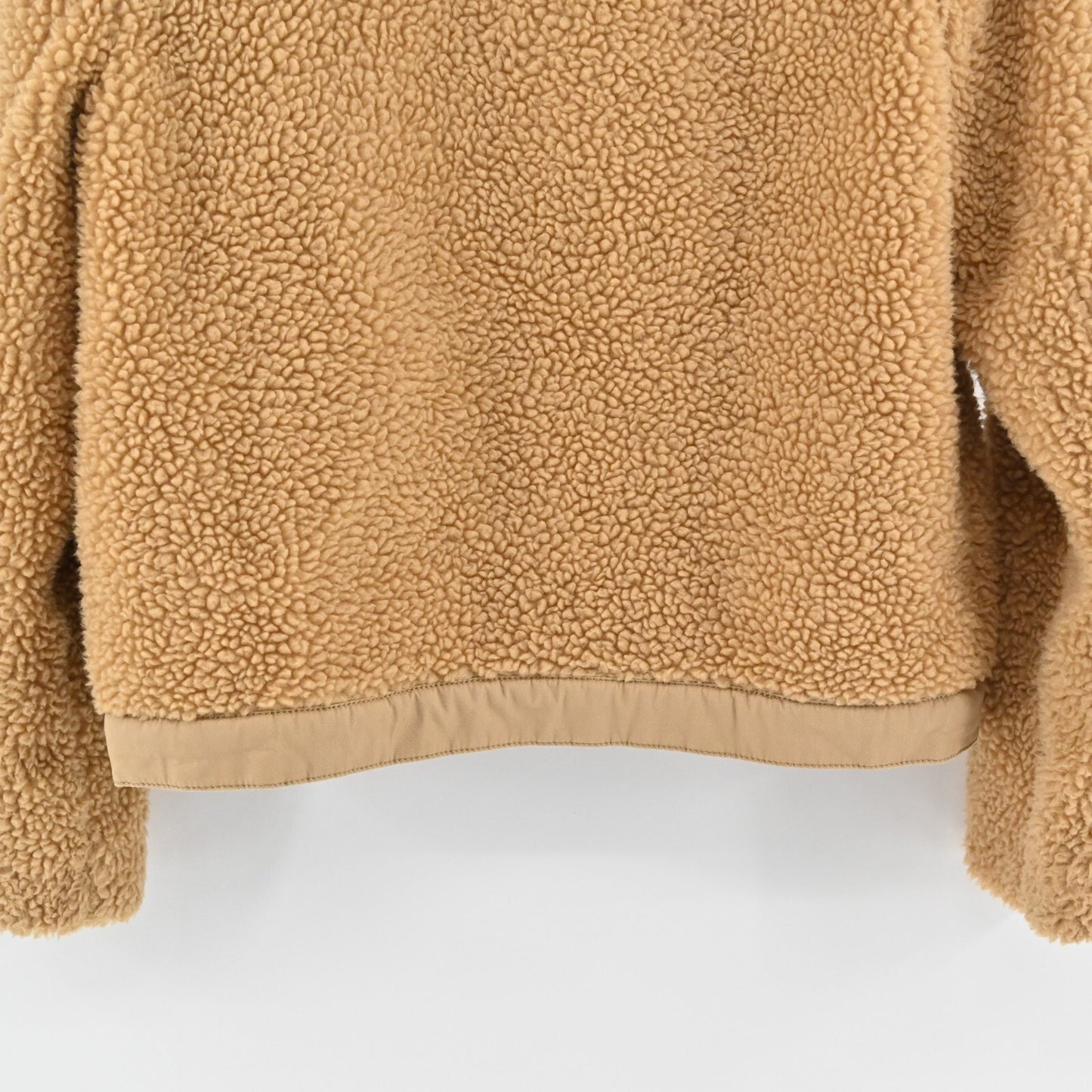 Madewell Portland Sherpa Camel Jacket Women M Faux Fur Button Front Teddy Coat