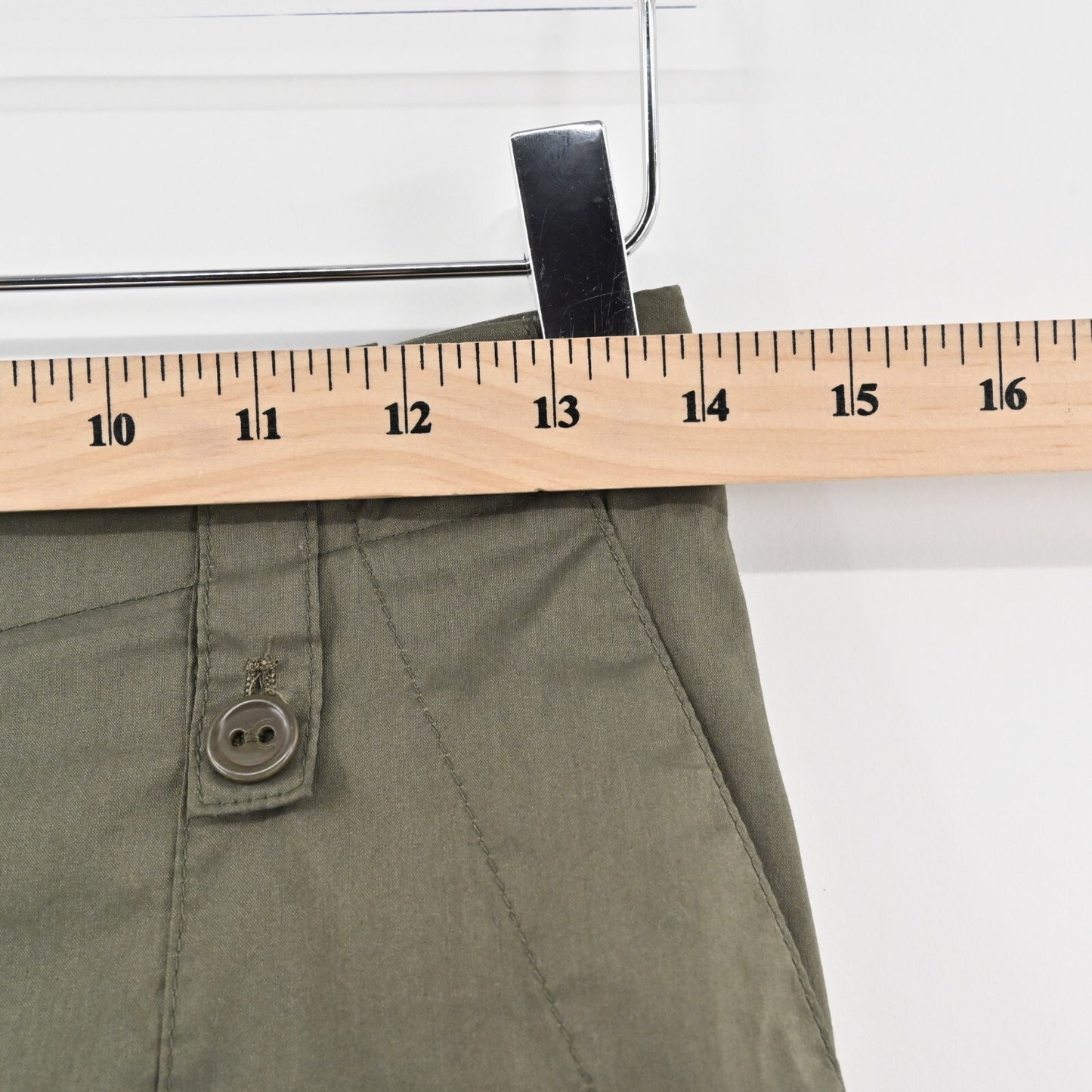 COTELAC Womens Pants Size 0 Olive Green Lightweight Casual Cotton Trouser Gorp