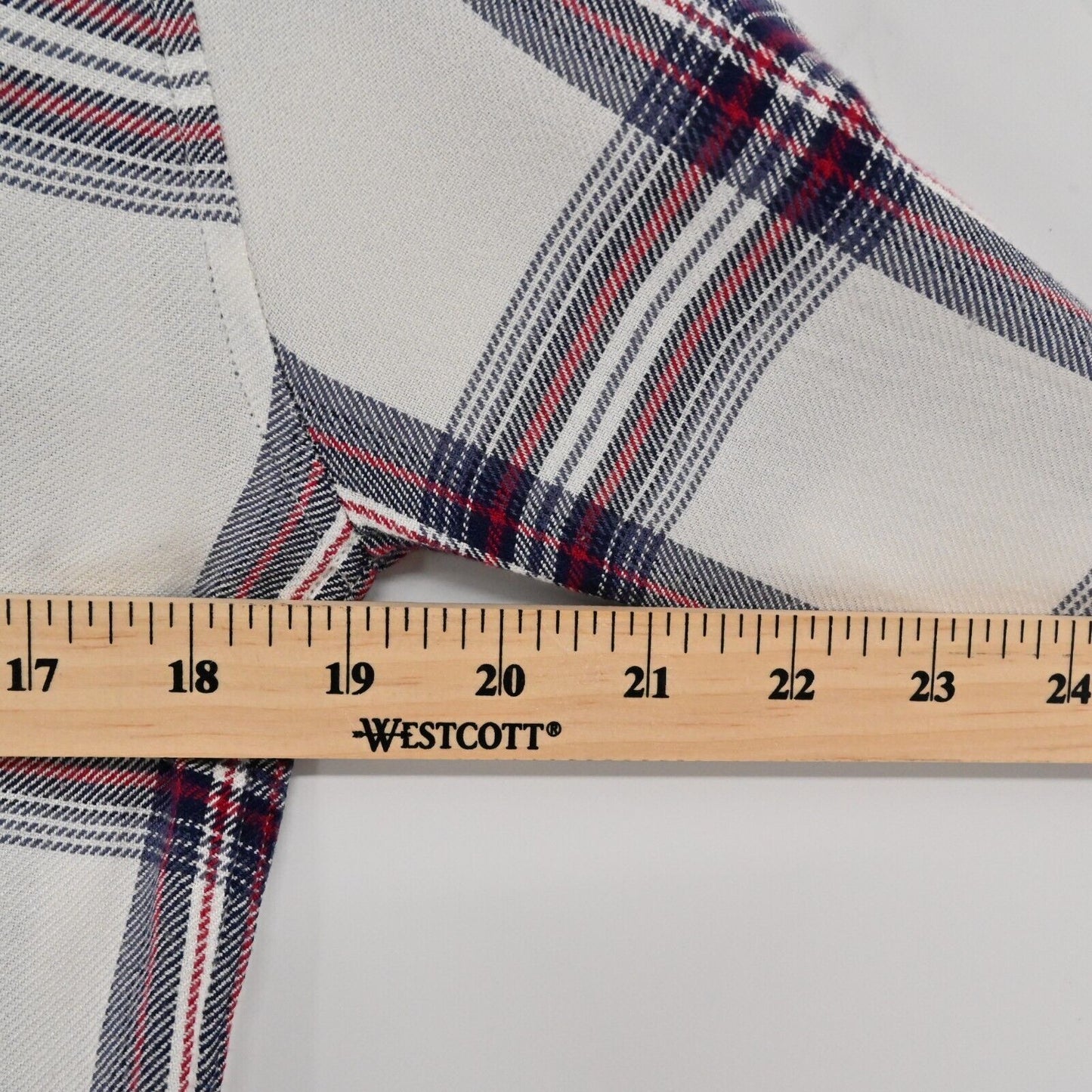 RAILS Top Womens Sz XS Hunter Button Down Plaid White Scarlet Long Sleeve Blouse