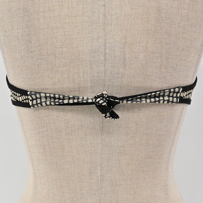 MALIZIA LA PERLA Swimsuit Top Womens Size 6 Black Cream Dot Strapless Bandeau