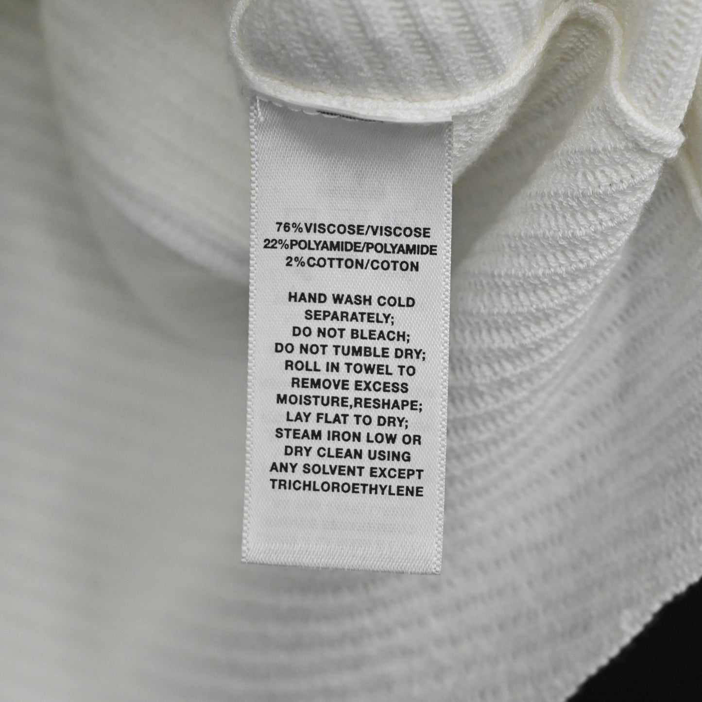 Lafayette 148 Womens White Ribbed Top Size S Structured Mesh Quiet Luxury Blouse