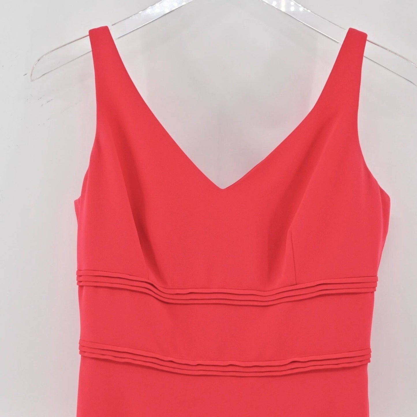 Vtg EVAN PICONE Womens Red Dress Size 4 Empire Waist Wedding Guest Elegant 90s