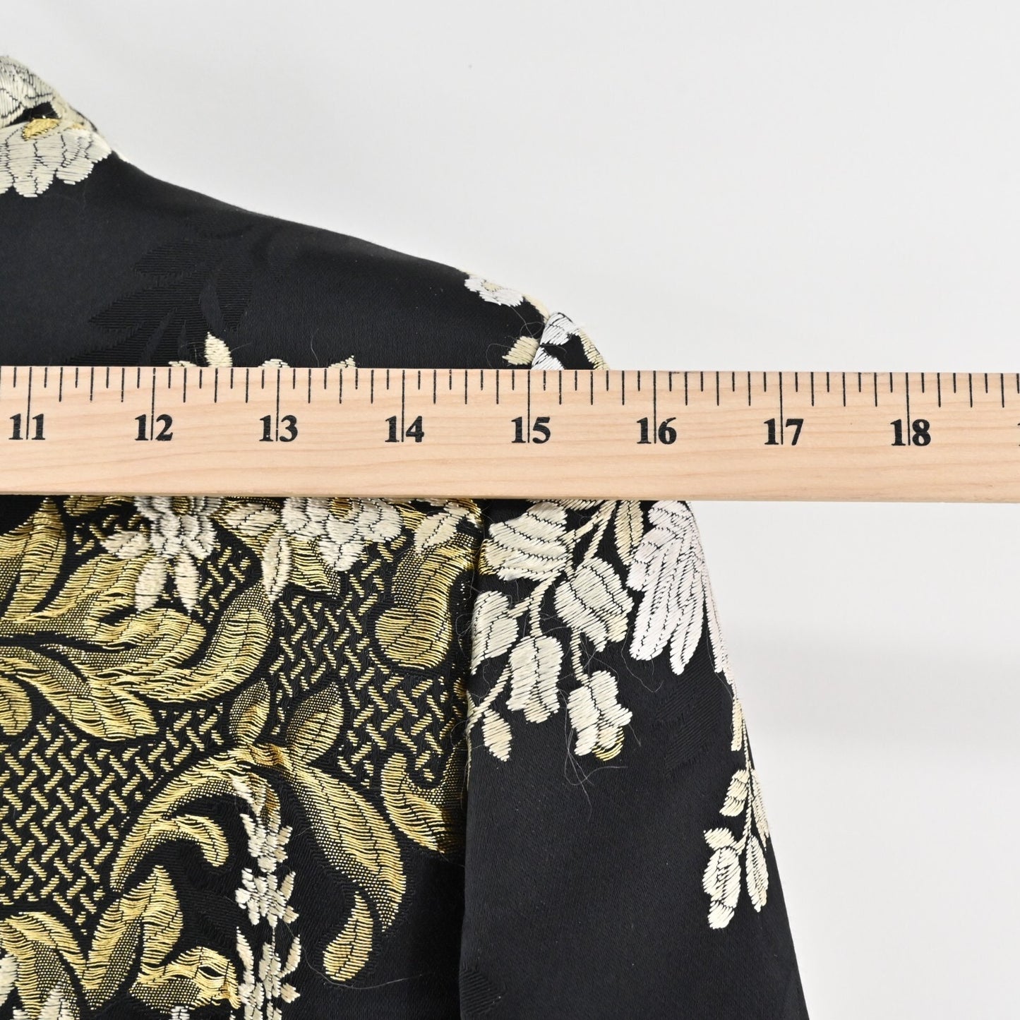 Vtg CHRISTIAN RUPERTO Jacquard Jacket Womens Size XL Embroidered Floral Brocade