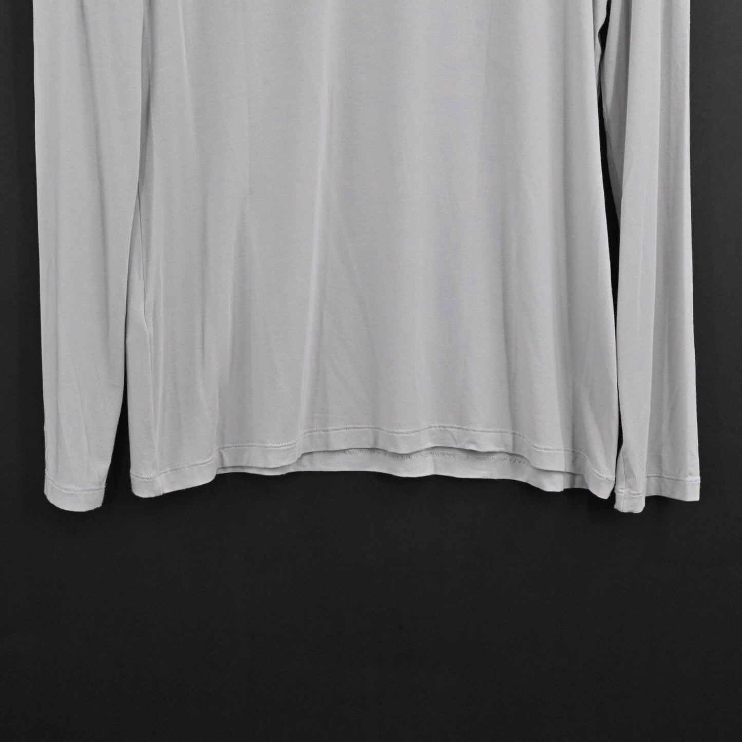 LES COPAINS Top Womens Size 48 Light Gray Stretch Long Sleeve Turtleneck Romamia