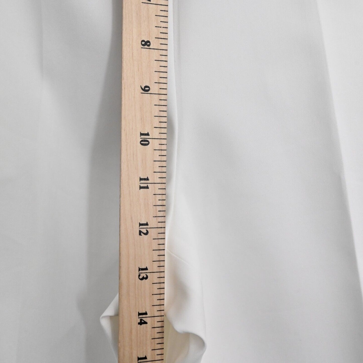 LES COPAINS Pants Womens Size 46 Sailor Button Milk White Solid High Rise NEW