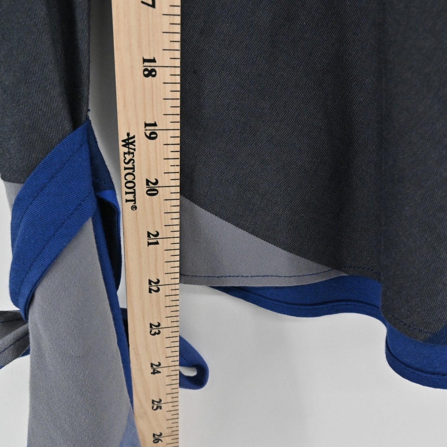 BCBGMaxAzria Womens Blue Colorblock Button Front Top Size XS Tie Wrist Blouse