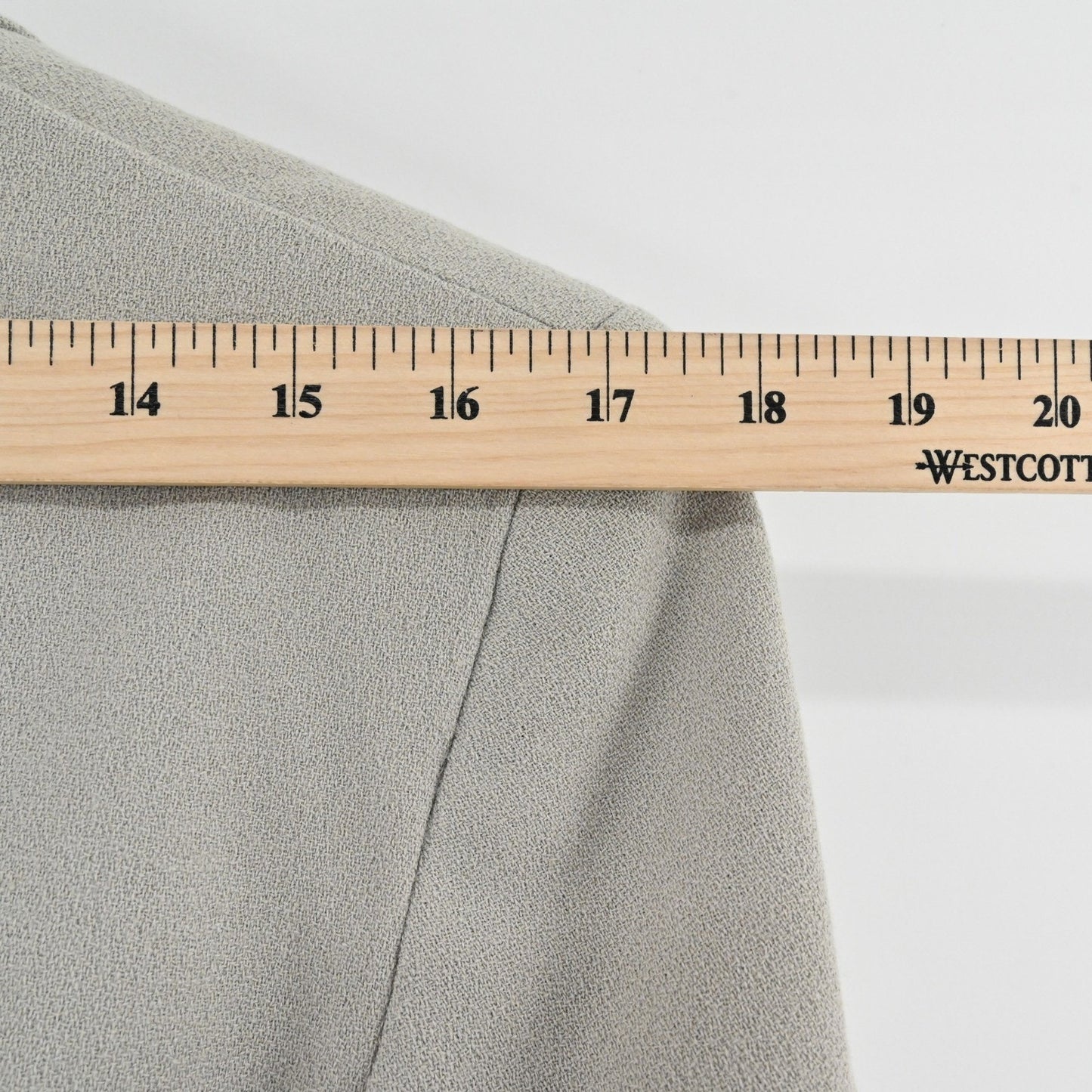 Vtg Cynthia Steffe Womens Wool Blazer Size 6 Gray Longline Jacket Button Front