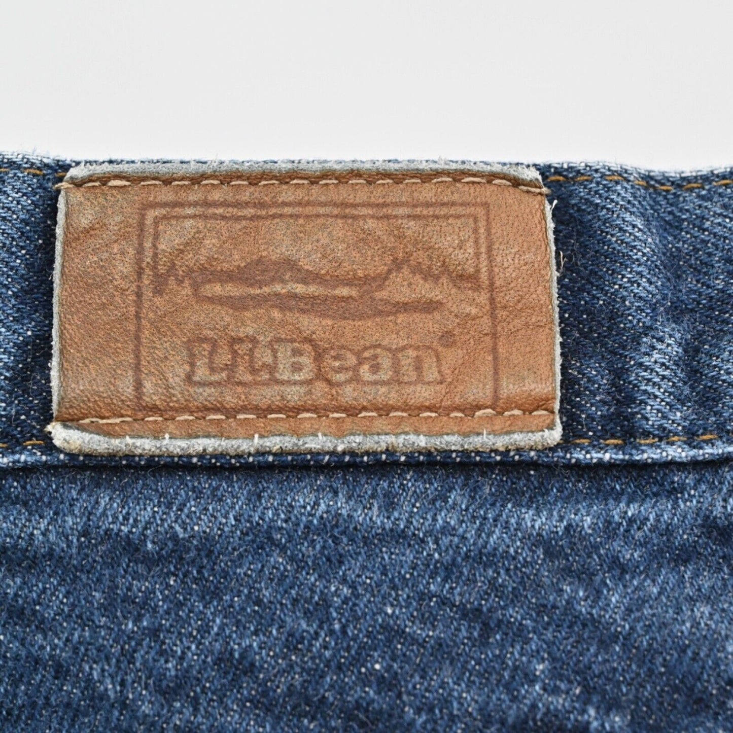 Vtg LL BEAN Shorts Womens Sz 32 Double L Denim Cut Off High Rise Distressed 90s