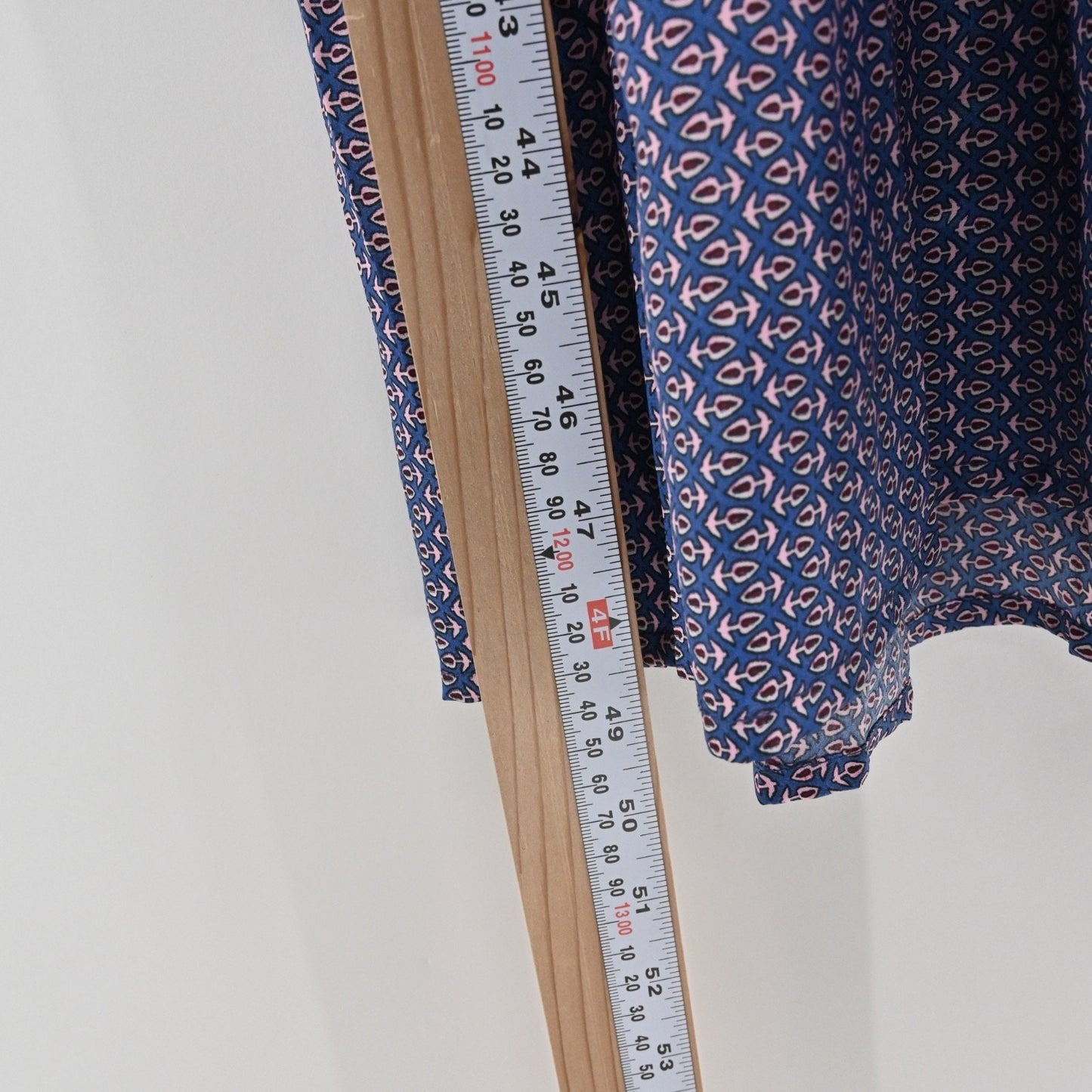 PERRY WALKER COLLECTIVE Cornelia Midi Dress Size M Blue Floral Silk Peasant Boho