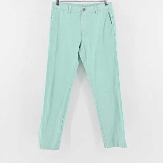 VINEYARD VINES Pants Mens Sz 30x32 Cotton Slim Taper Leg Teal Blue Casual Preppy