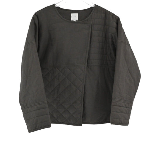 LEITH Jacket Womens Size Medium Quilted Long Sleeve Green Classic Everyday Wear